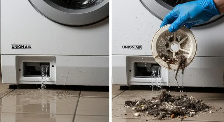 لماذا لا تصرف غسالة يونيون اير المياه وطريقة تنظيف فلتر الصرف بالخطوات