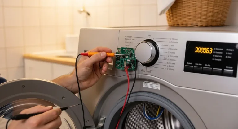 إجراء صيانة دورية لغسالة يونيون اير وتغيير قطع الغيار التالفة بأخرى أصلية.