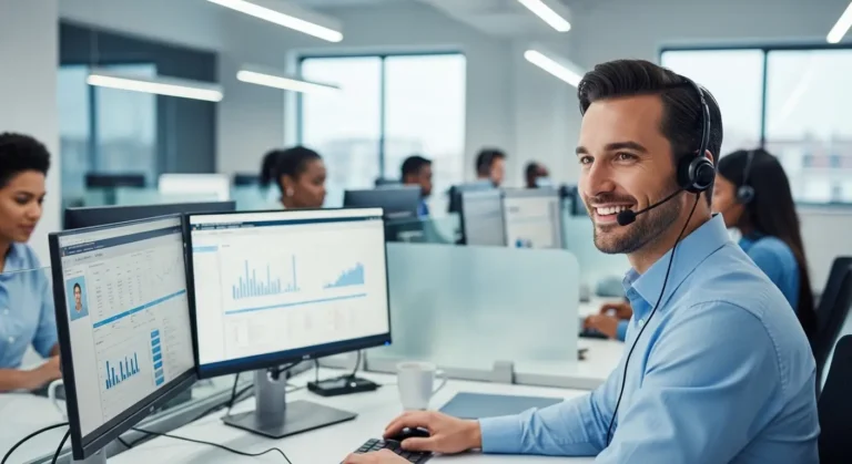 موظفة خدمة عملاء يونيون اير تستقبل بلاغات الأعطال على الرقم 16062.